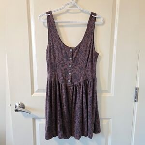Free People Mauve Patterned Mini Dress